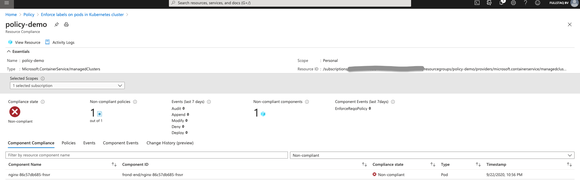 Deepdive with Azure Policy and AKS