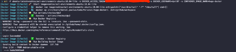 github actions local run