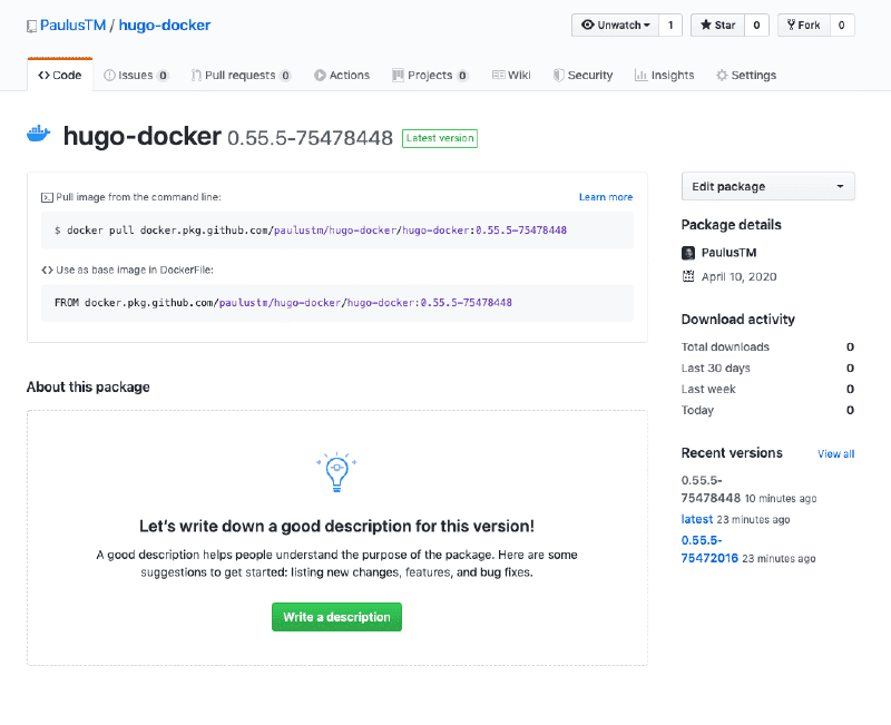 Update the repository secrets
